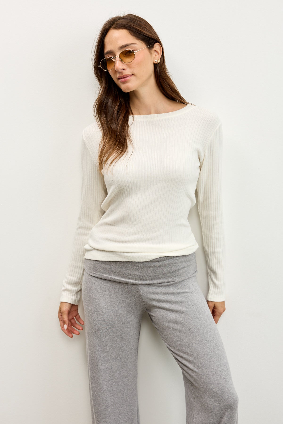 סריג ניקי ריב לבן