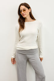 סריג ניקי ריב לבן