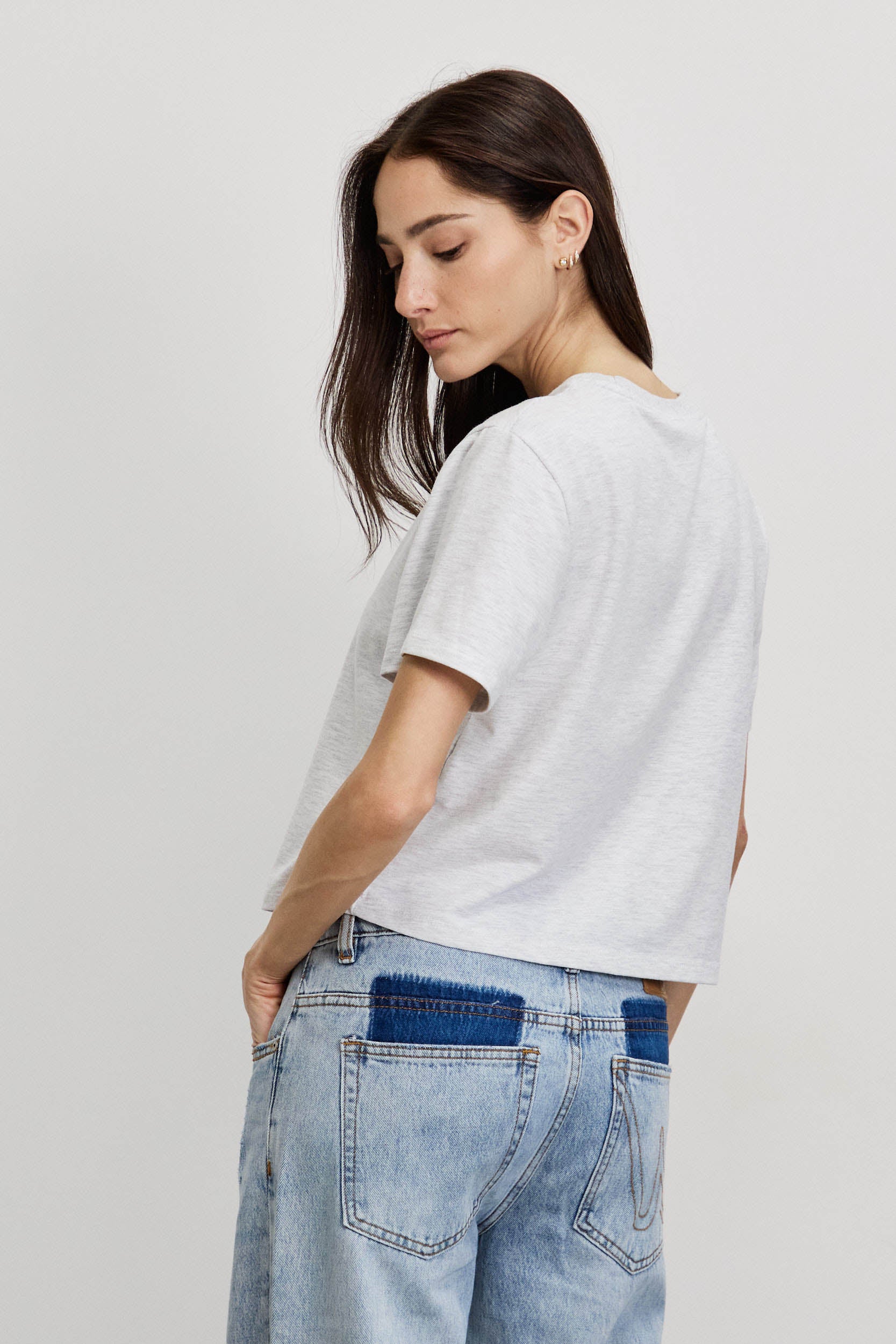 טישירט בייסיק ברנדי אפור