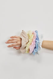 גומיית סקראנצי פשתן ורוד