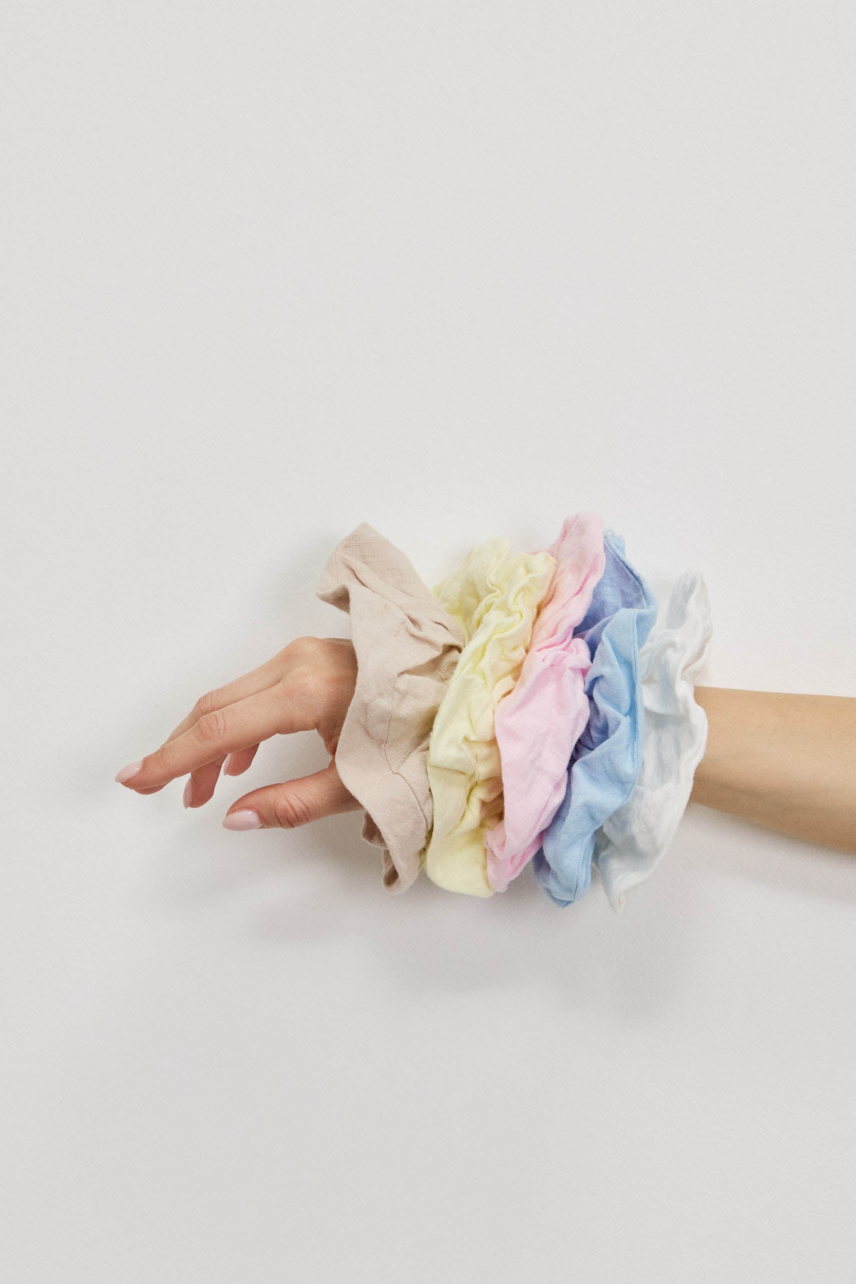 גומיית סקראנצי פשתן כחול