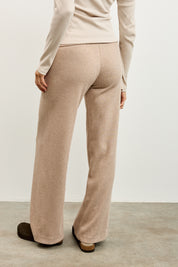 מכנסי ברנדי בד סריג דק בז