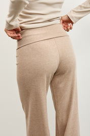 מכנסי ברנדי בד סריג דק בז