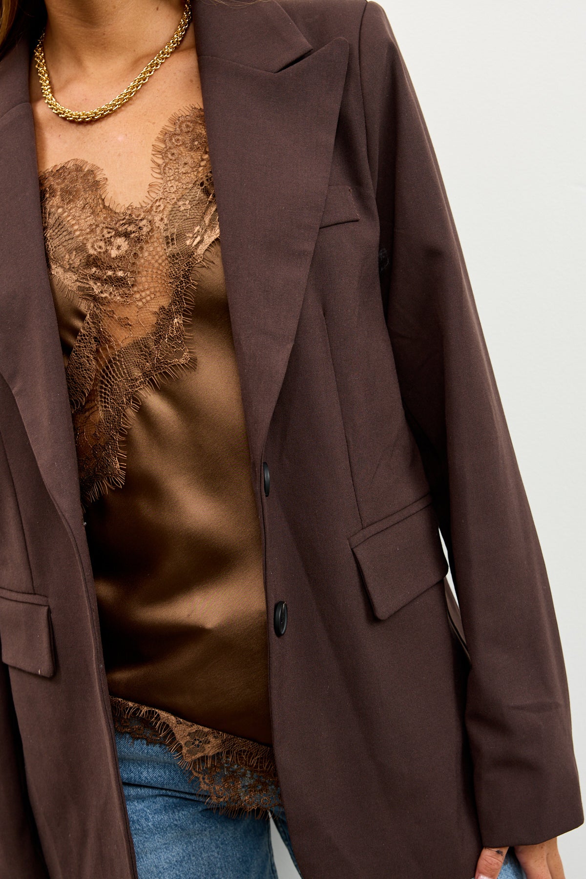 ג’קט מילאנו לומינה חום