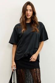 טישירט אוברסייז לני שחור