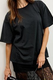 טישירט אוברסייז לני שחור