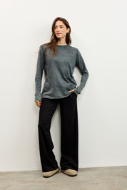 מכנסי טרנינג סריג שחור