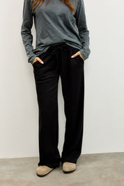 מכנסי טרנינג סריג שחור