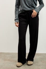 מכנסי טרנינג סריג שחור