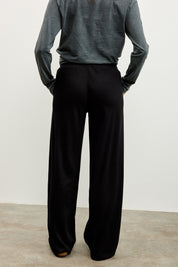 מכנסי טרנינג סריג שחור