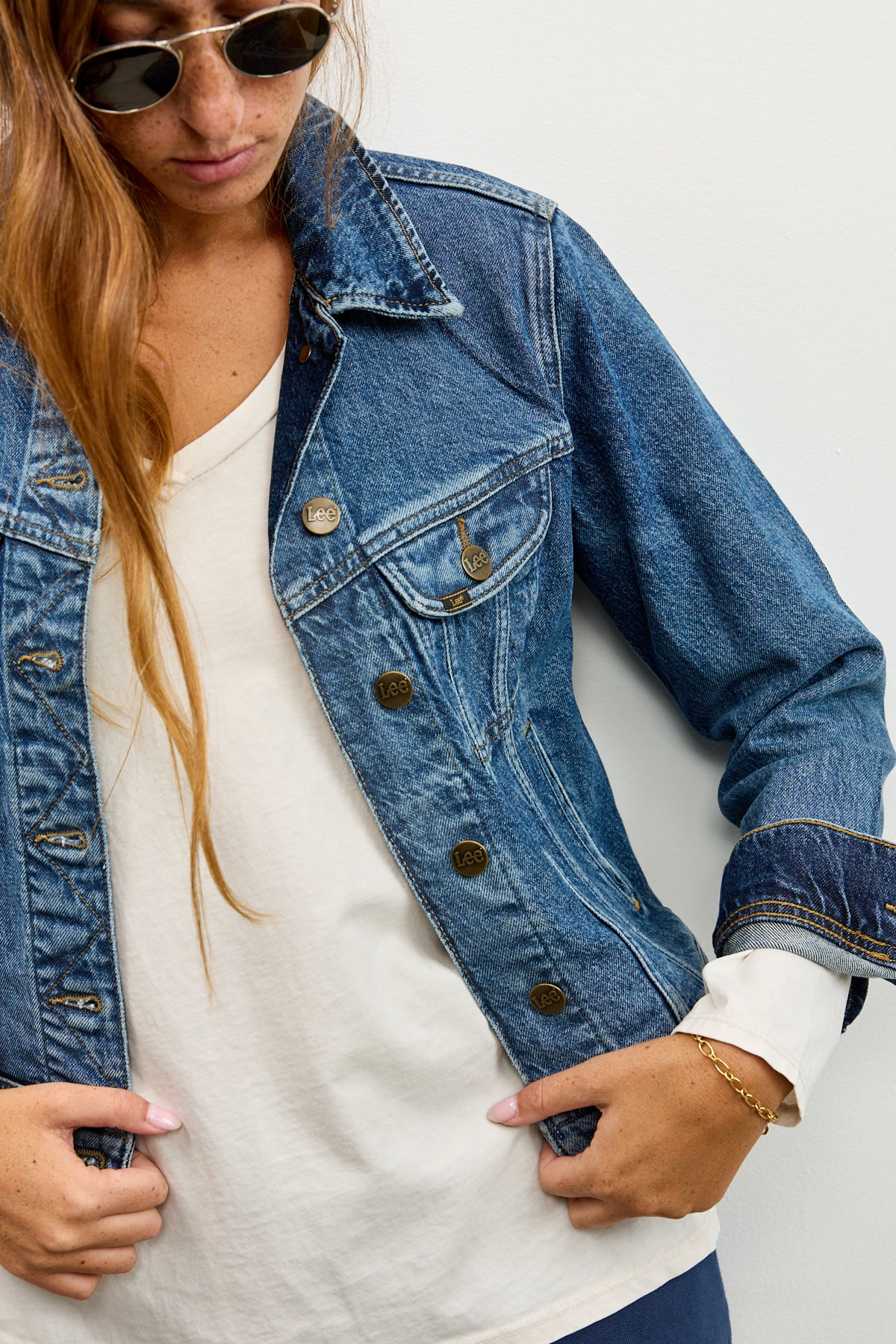 LEE ג'ינס דגם RIDER JACKET CLASSIC INDIGO