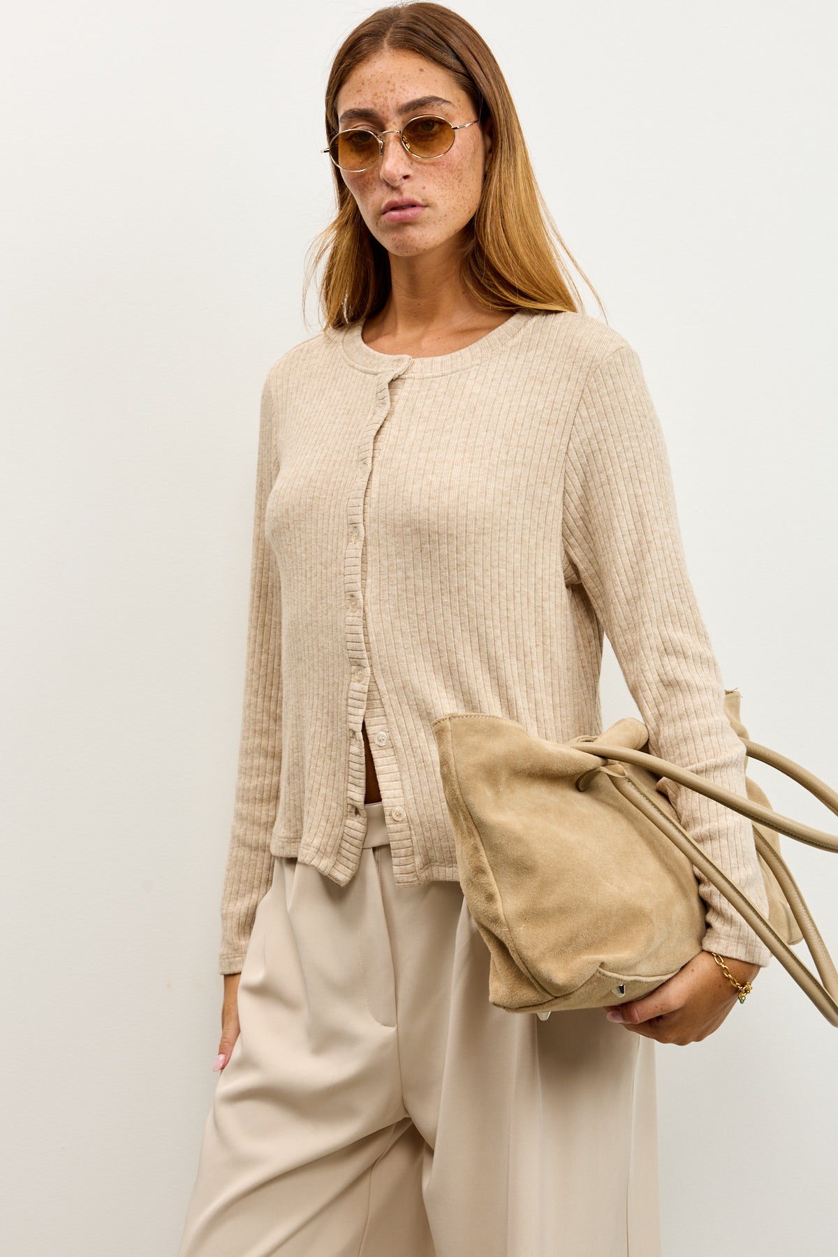 קרדיגן סריג ריב בז