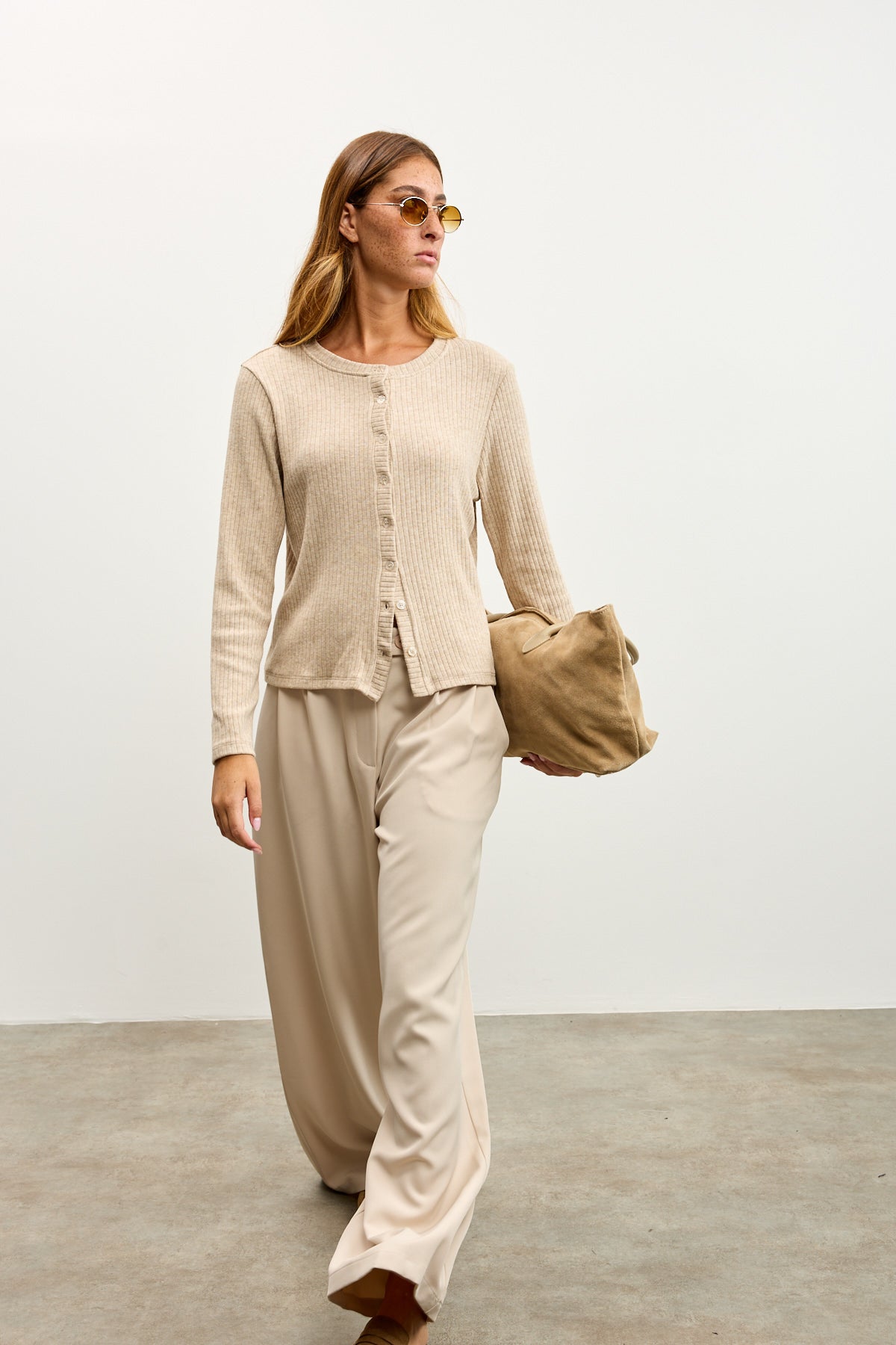 קרדיגן סריג ריב בז