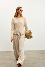 קרדיגן סריג ריב בז