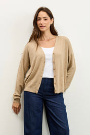 קרדיגן סריג דק מוקה