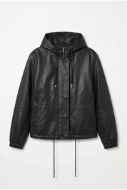 UTR מעיל עור RUBELLITE LEATHER BOMBER BLACK