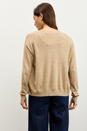 קרדיגן סריג דק מוקה