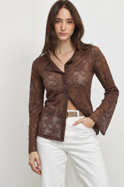 קרדיגן תחרה חום