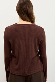 קרדיגן סריג ריב חום