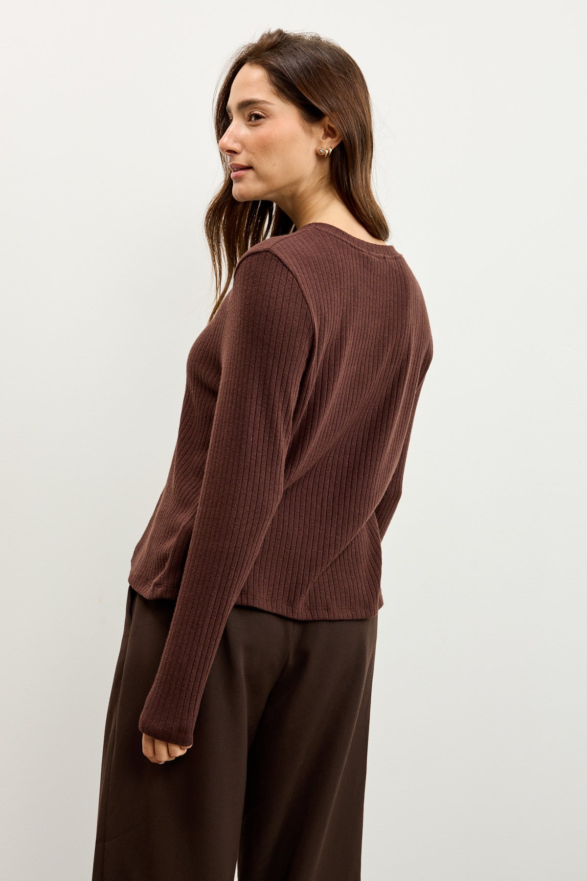 קרדיגן סריג ריב חום