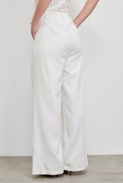 מכנסיים מחויטים ג'וליה שמנת