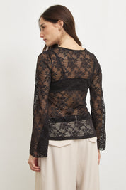 קרדיגן תחרה שחור