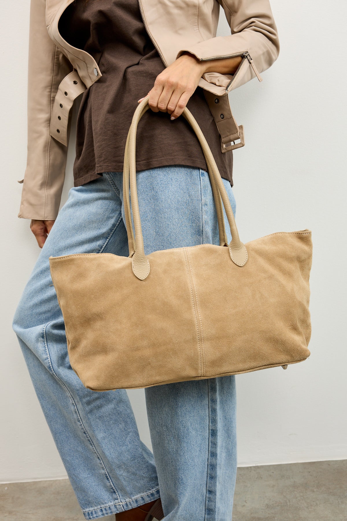 תיק עור אמליה בז