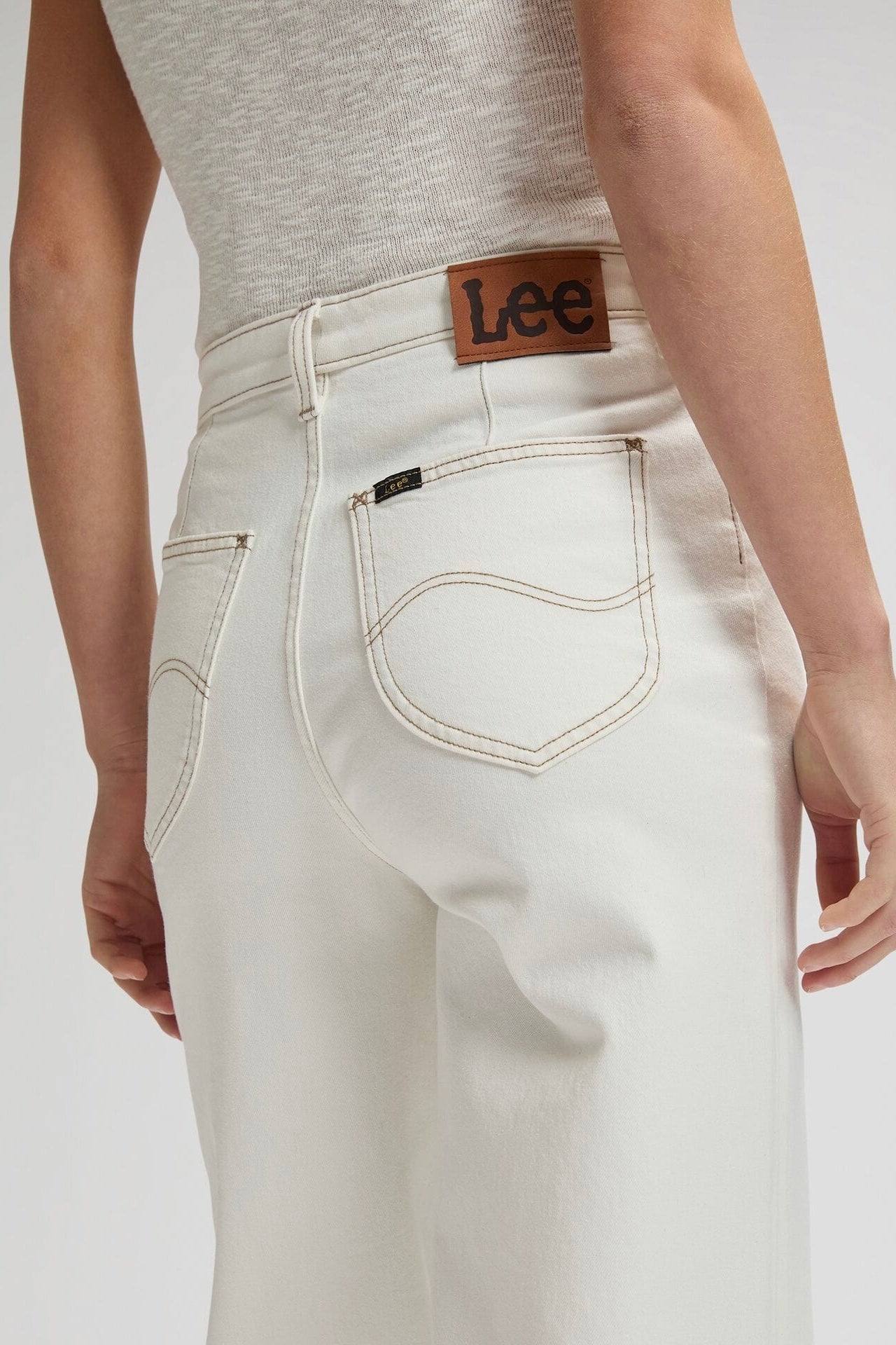 LEE ג'ינס STELLA HIGH WAIST WIDE LEG FRESH FLOCK
