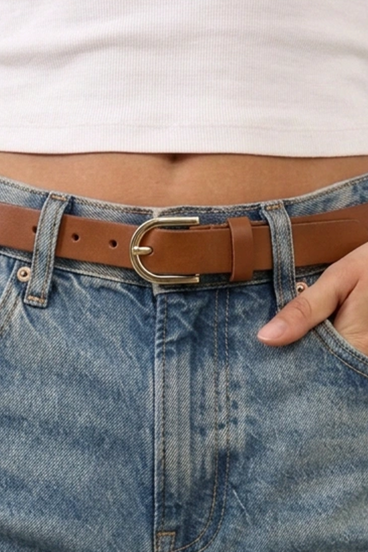LEE חגורה BASIC BELT COGNAC