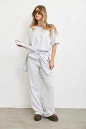 טישירט אוברסייז לני אפור