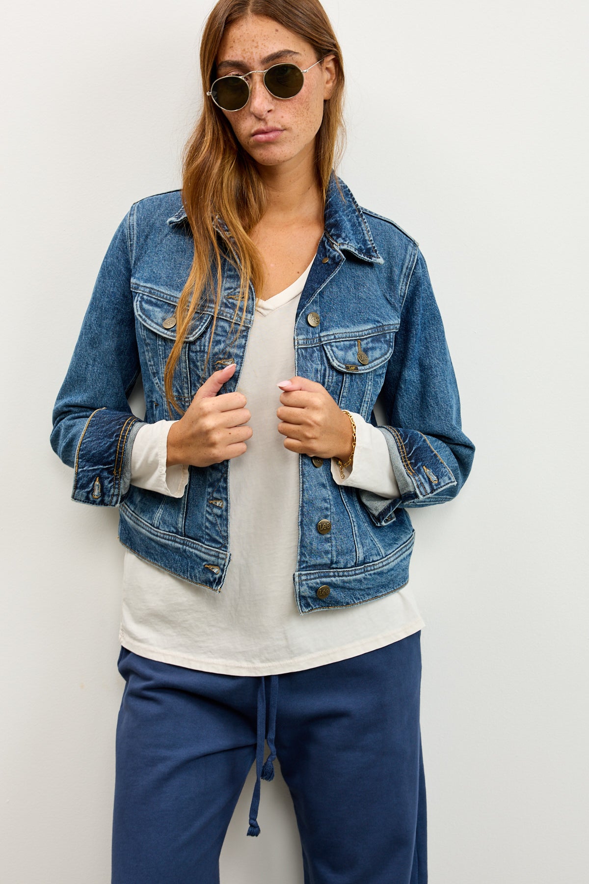 LEE ג'ינס דגם RIDER JACKET CLASSIC INDIGO