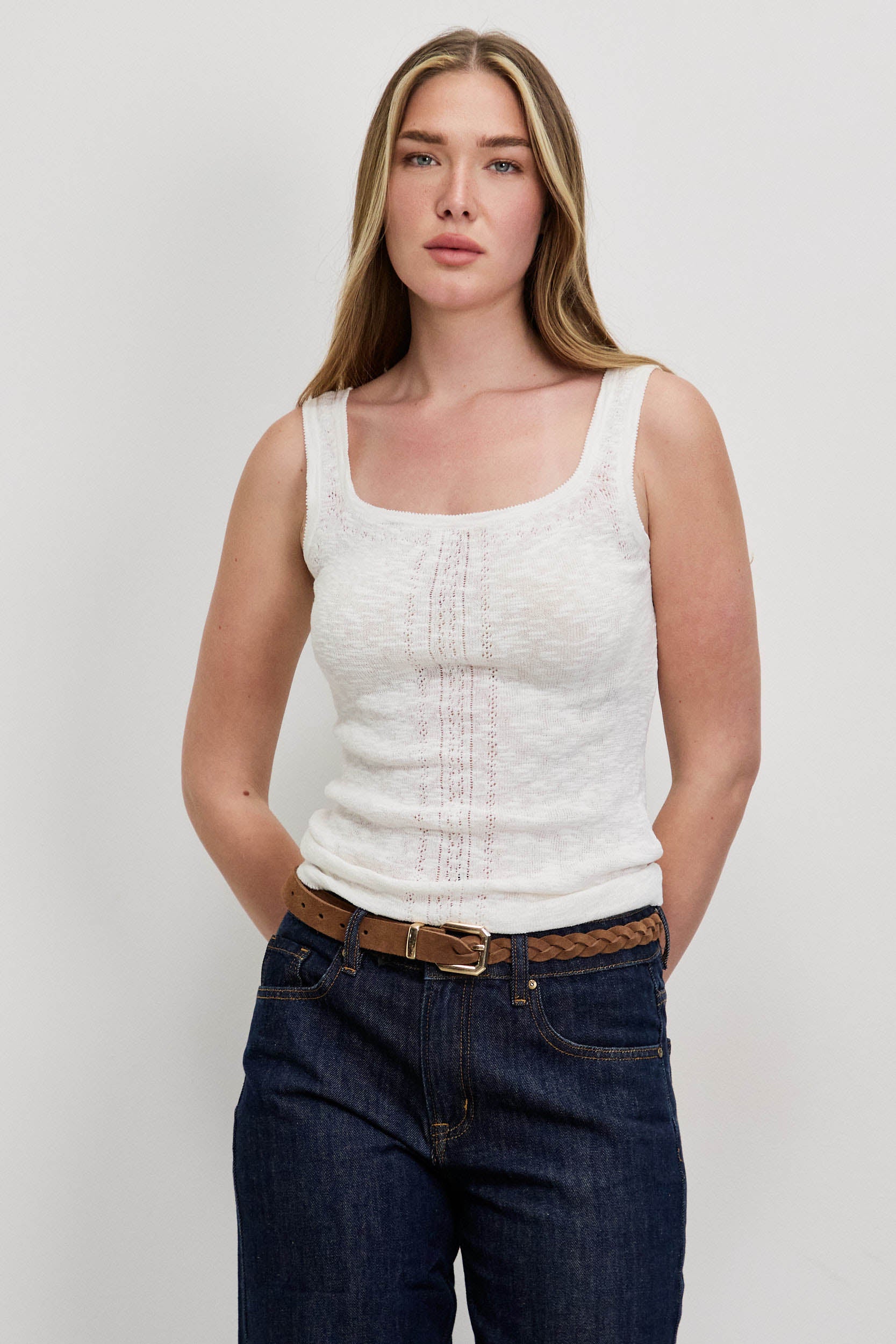 גופיית LEE KNITTERS TANK WHITE