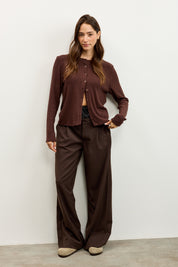 מכנס לומינה מחויט בוקסר חום