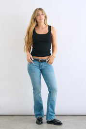 חגורת עור קלאסית שחורה