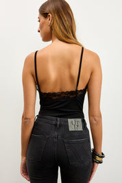 בגד גוף תחרה שחור