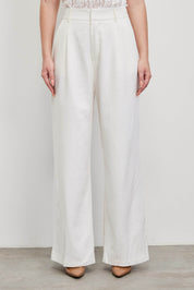 מכנסיים מחויטים ג'וליה שמנת