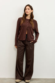 מכנס לומינה מחויט בוקסר חום