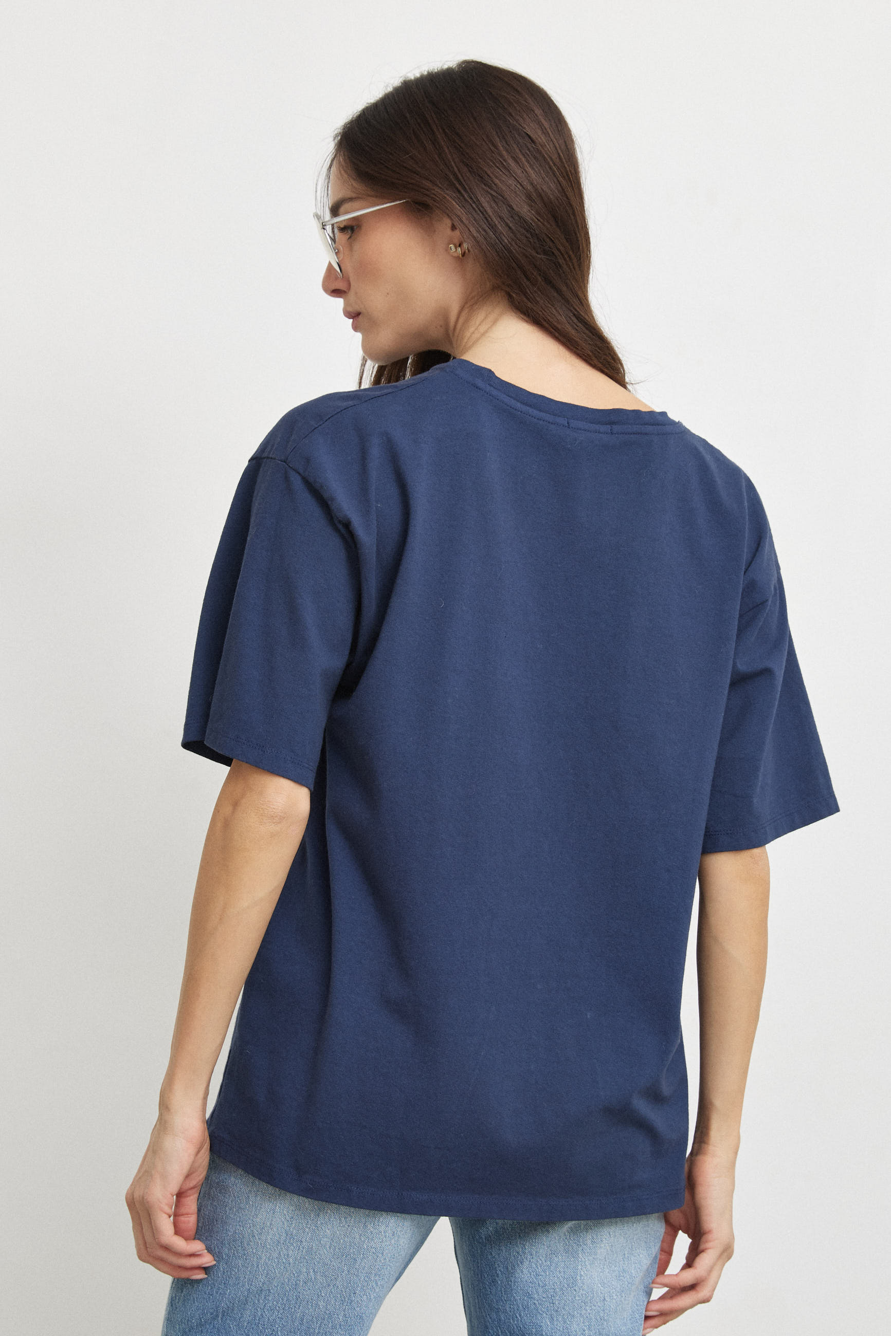 טישירט אוברסייז לני כחול