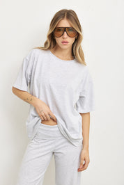 טישירט אוברסייז לני אפור