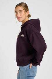 LEE ג'ינס סוויטשירט קפוצון בורדו