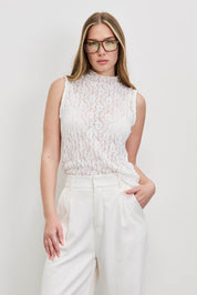 חולצת תחרה איטלקית לבן