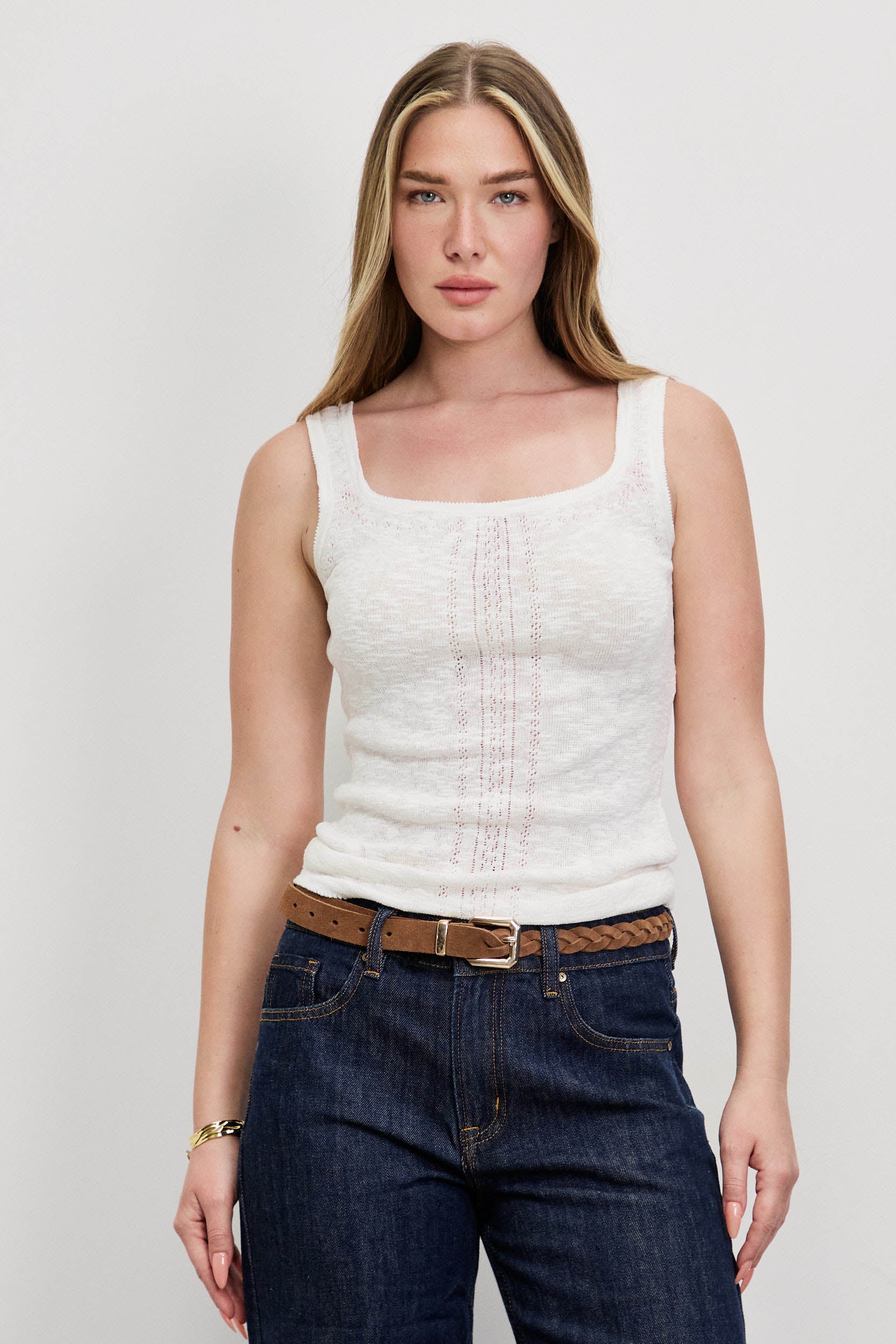 גופיית LEE KNITTERS TANK WHITE