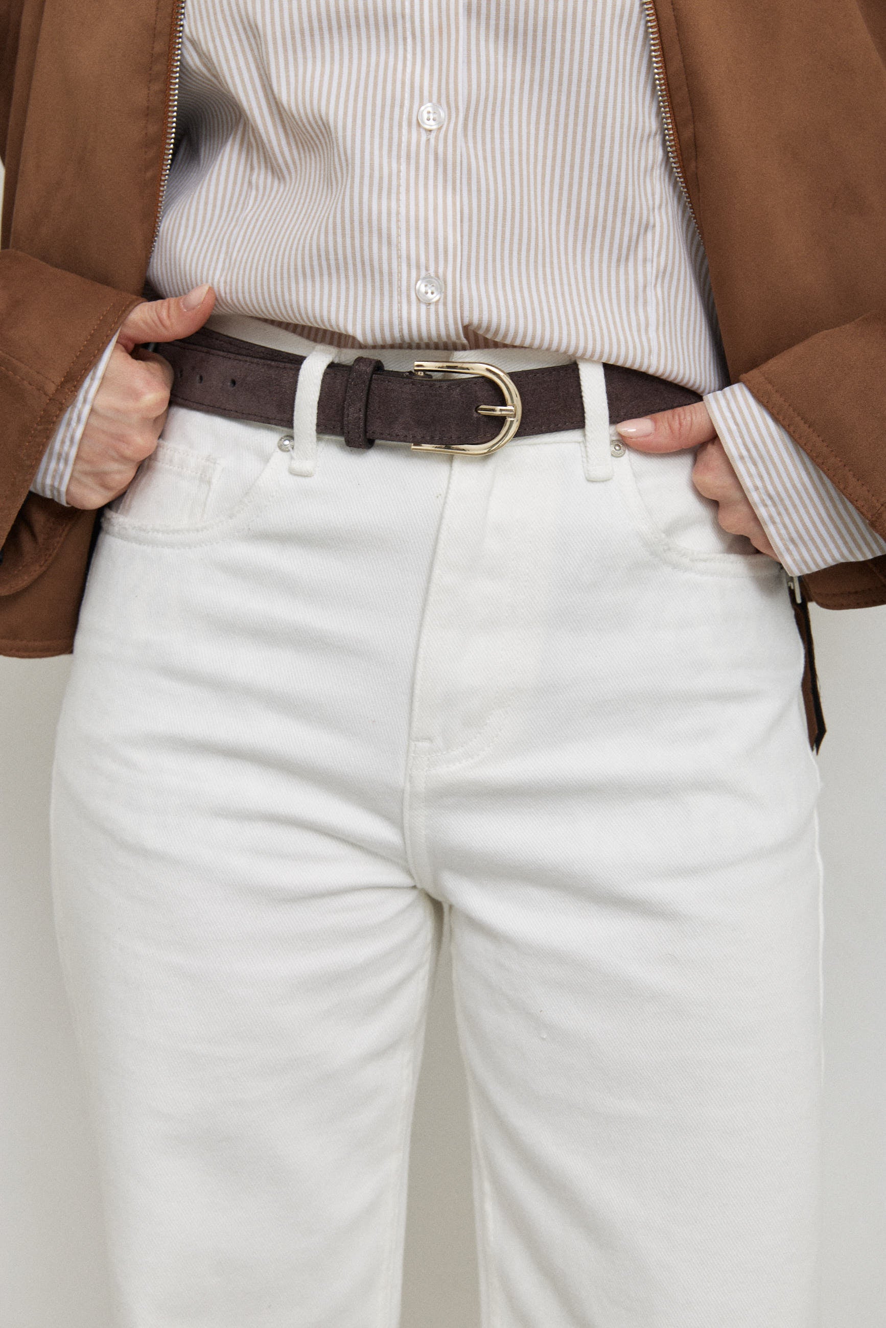 חגורת עור ליבה חומה