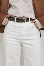 חגורת עור ליבה חומה