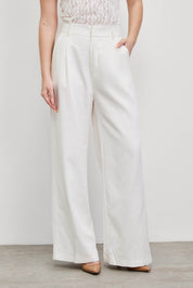 מכנסיים מחויטים ג'וליה שמנת