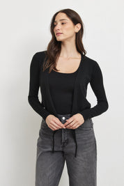 עליונית מעטפה סריג שחור