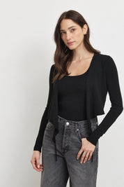 עליונית מעטפה סריג שחור