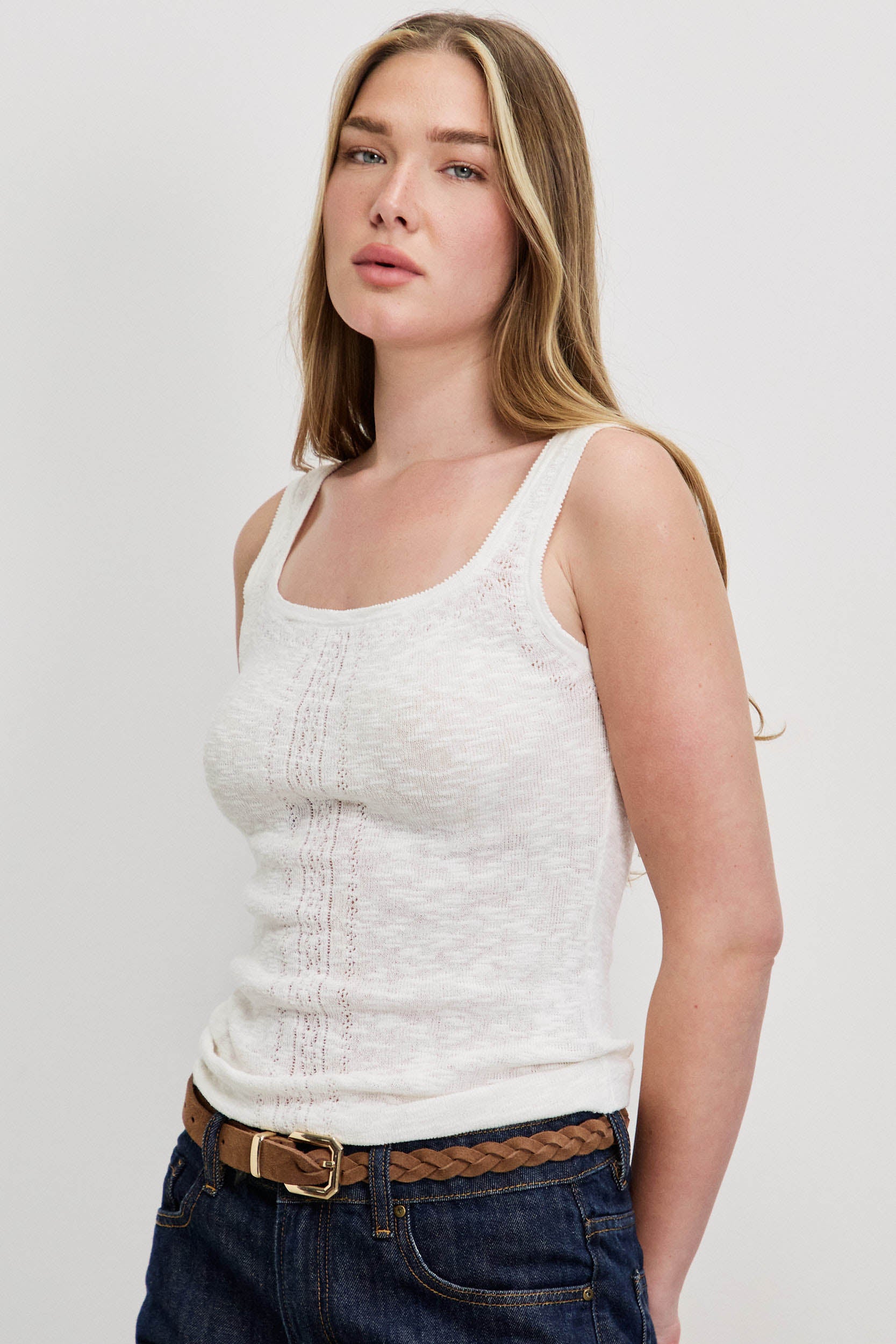 גופיית LEE KNITTERS TANK WHITE