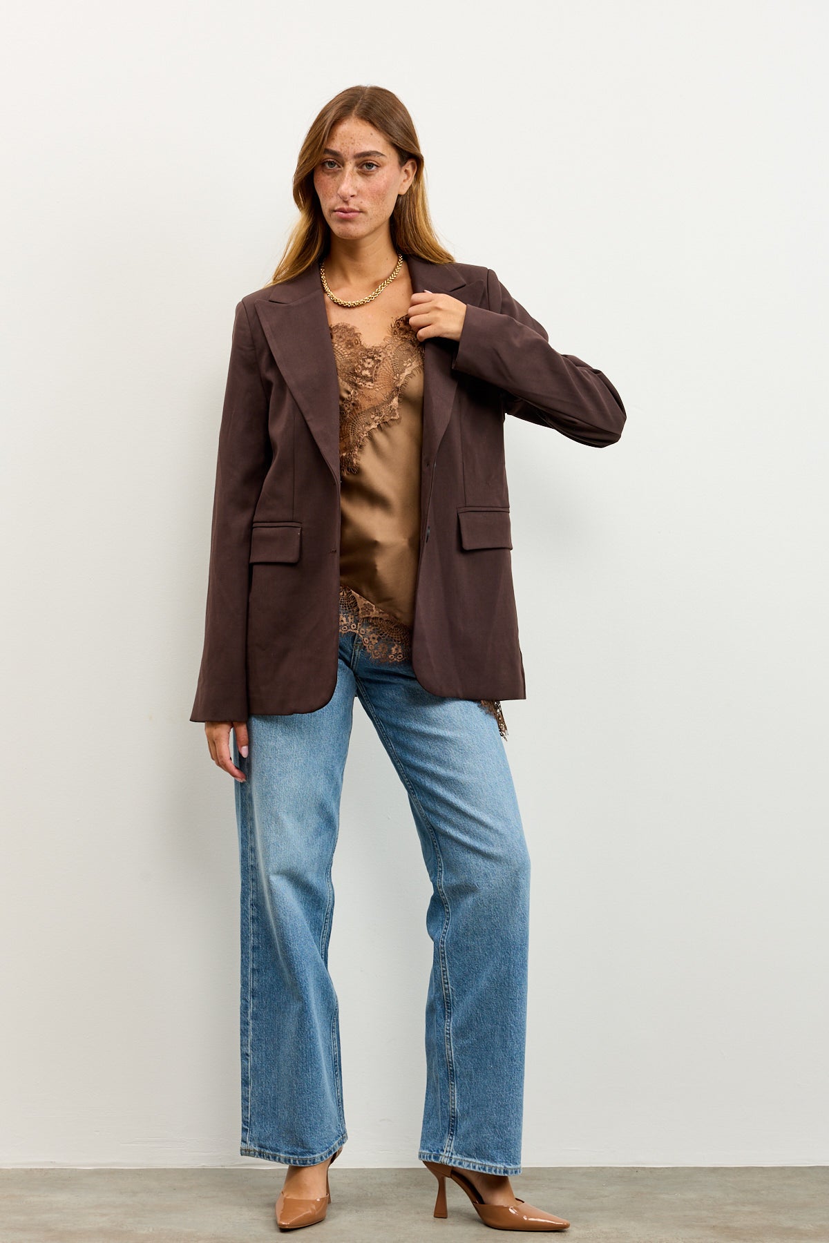 ג’קט מילאנו לומינה חום