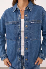 LEE ג׳קט ג׳ינס RELAXED UTILITY OVERSHIRT EYE SPY